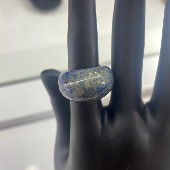 Lapis Lazuli Cocktails, Chunky Ring,Size 5, Blue,Grey - Picture 3 of 6